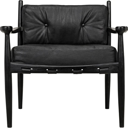 Fogel Wood Black Lounge Chair - LOOMLAN - Noir - Accent Chairs