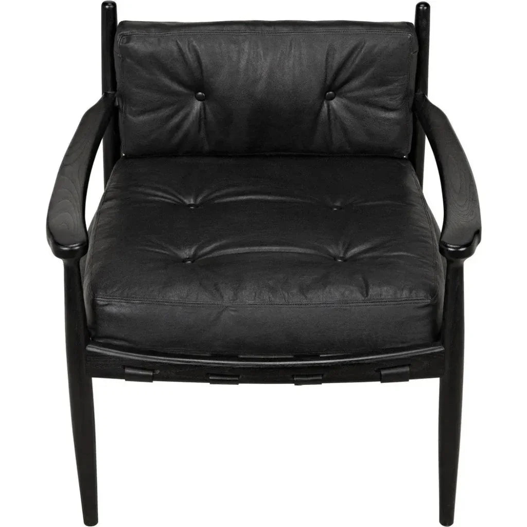 Fogel Wood Black Lounge Chair - LOOMLAN - Noir - Accent Chairs