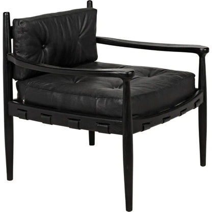 Fogel Wood Black Lounge Chair - LOOMLAN - Noir - Accent Chairs
