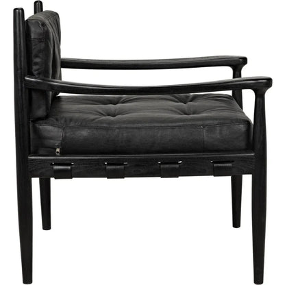 Fogel Wood Black Lounge Chair - LOOMLAN - Noir - Accent Chairs