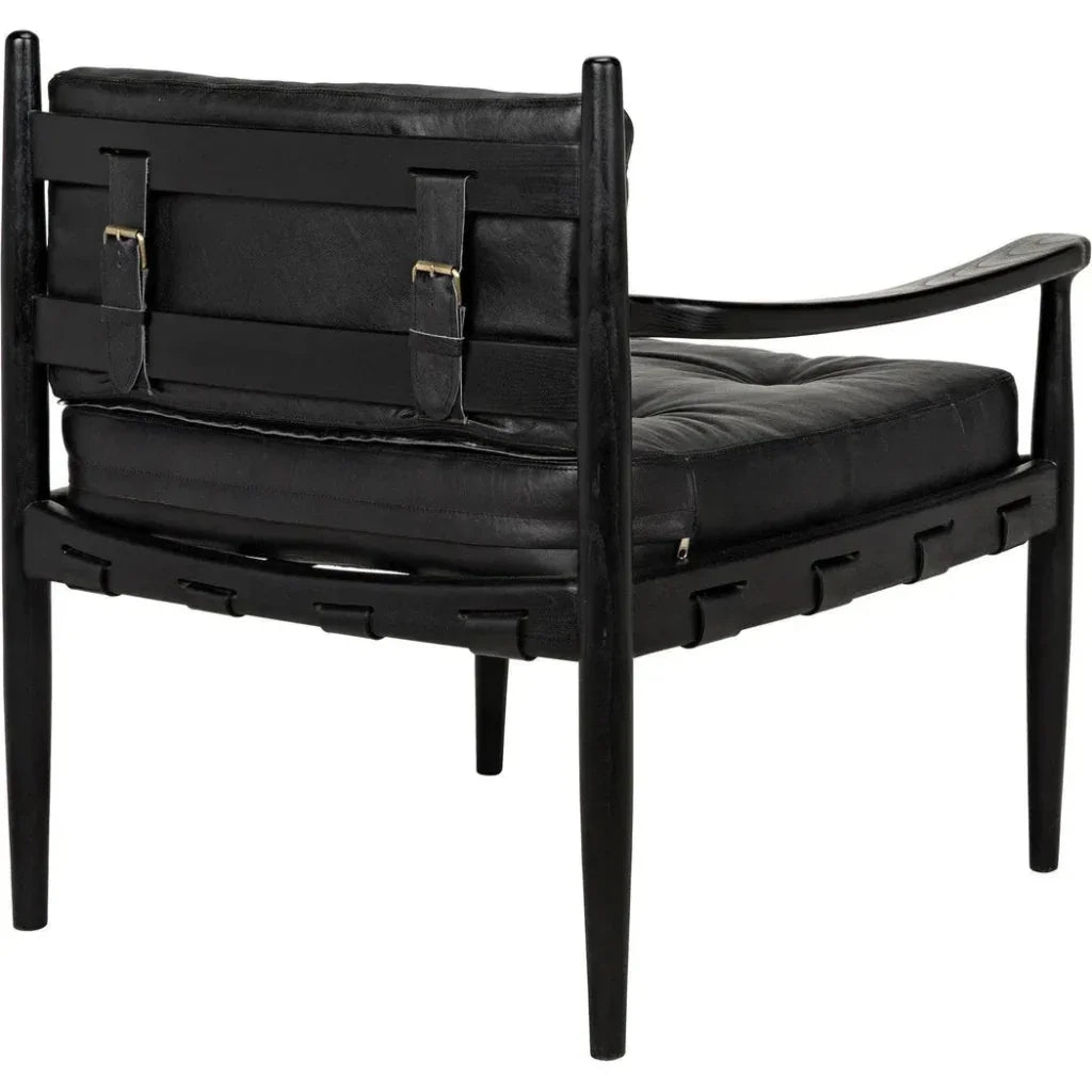 Fogel Wood Black Lounge Chair - LOOMLAN - Noir - Accent Chairs