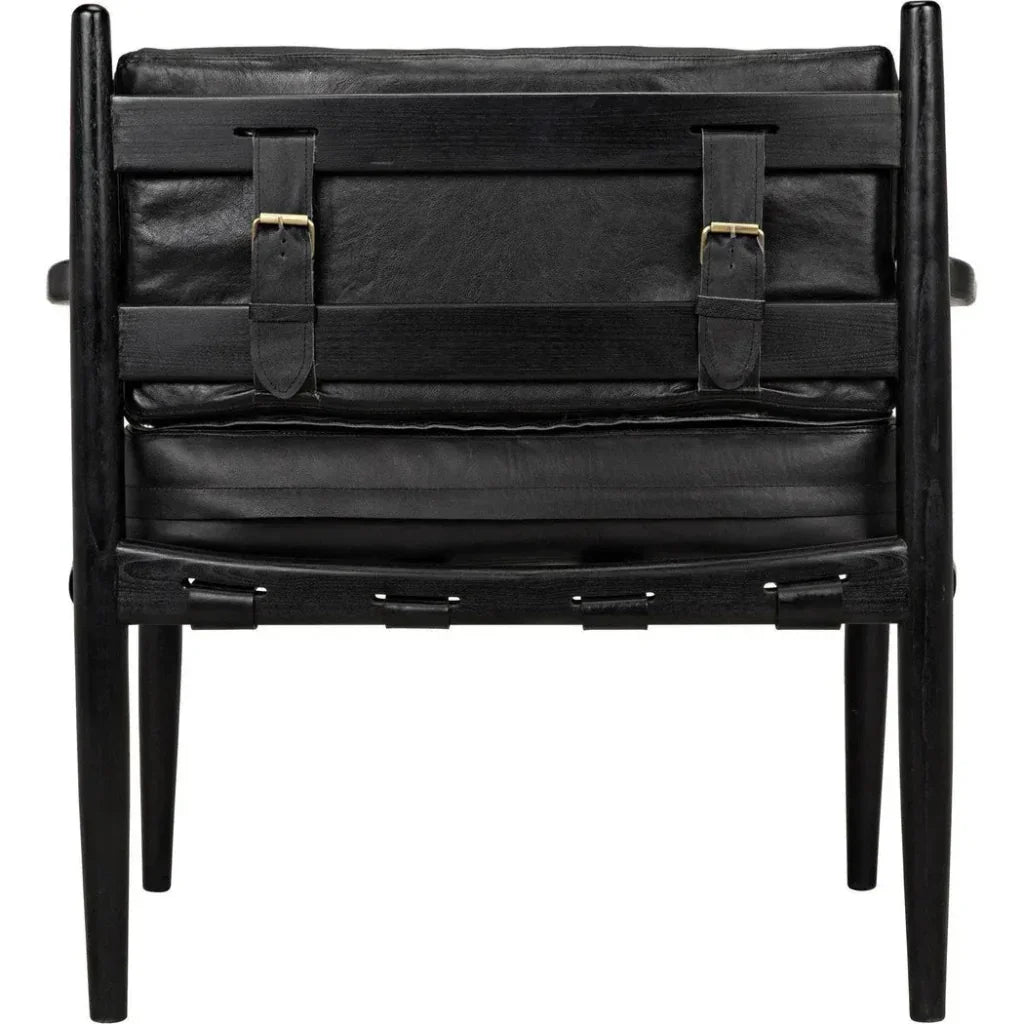 Fogel Wood Black Lounge Chair - LOOMLAN - Noir - Accent Chairs