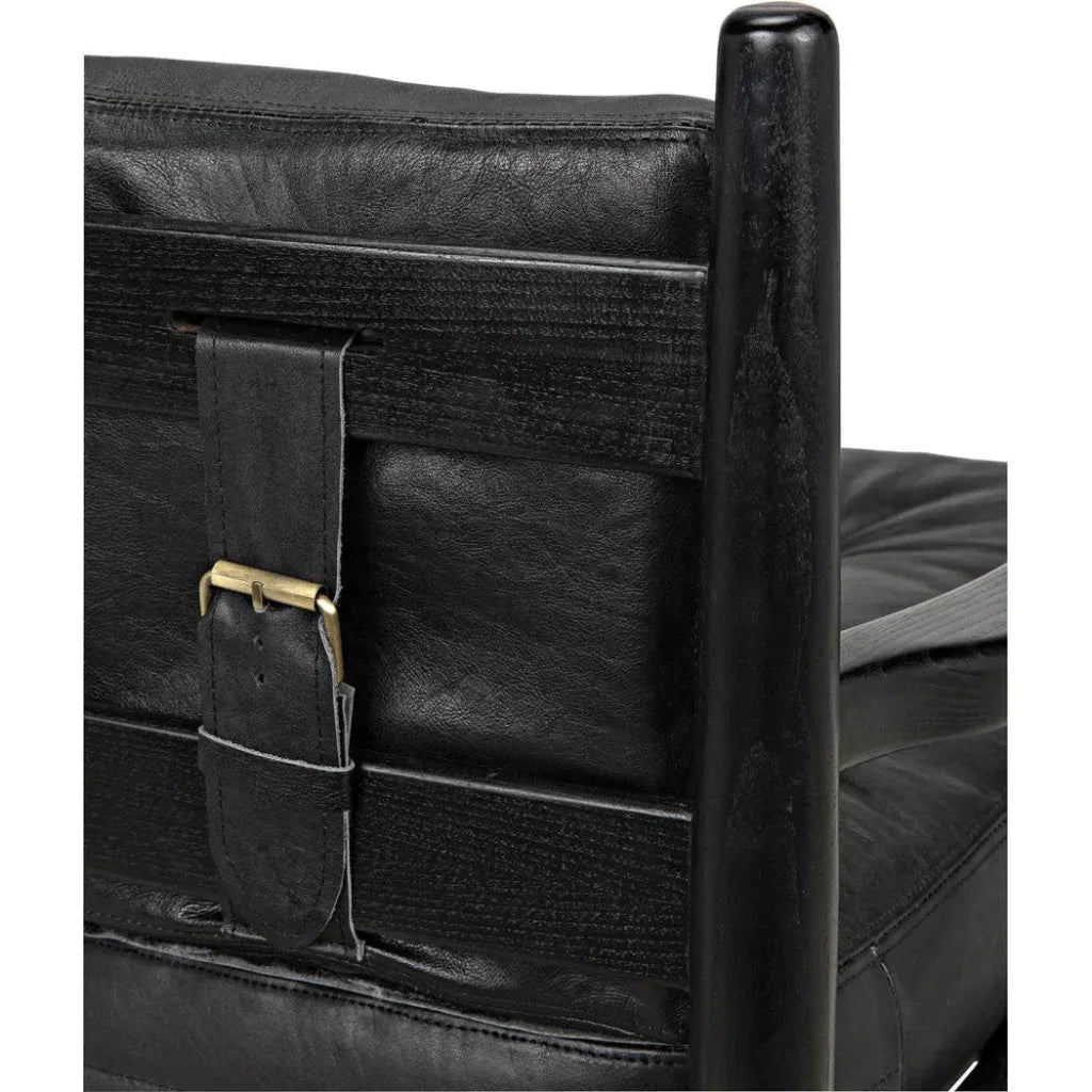 Fogel Wood Black Lounge Chair - LOOMLAN - Noir - Accent Chairs