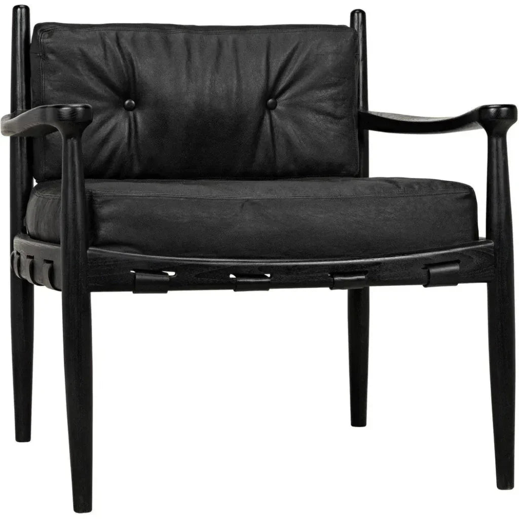 Fogel Wood Black Lounge Chair - LOOMLAN - Noir - Accent Chairs
