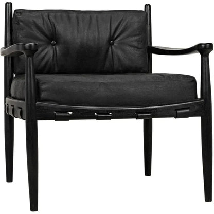 Fogel Wood Black Lounge Chair - LOOMLAN - Noir - Accent Chairs