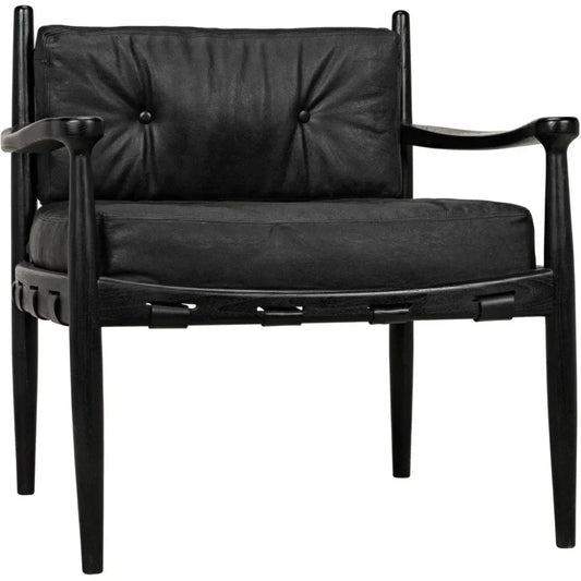 Fogel Wood Black Lounge Chair - LOOMLAN - Noir - Accent Chairs