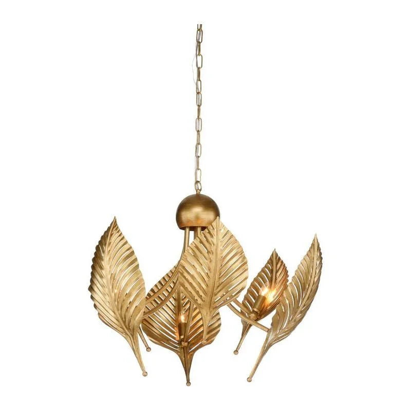 Foglia Di Palma Gold Six - Light Chandelier - LOOMLAN - Wildwood - Chandeliers