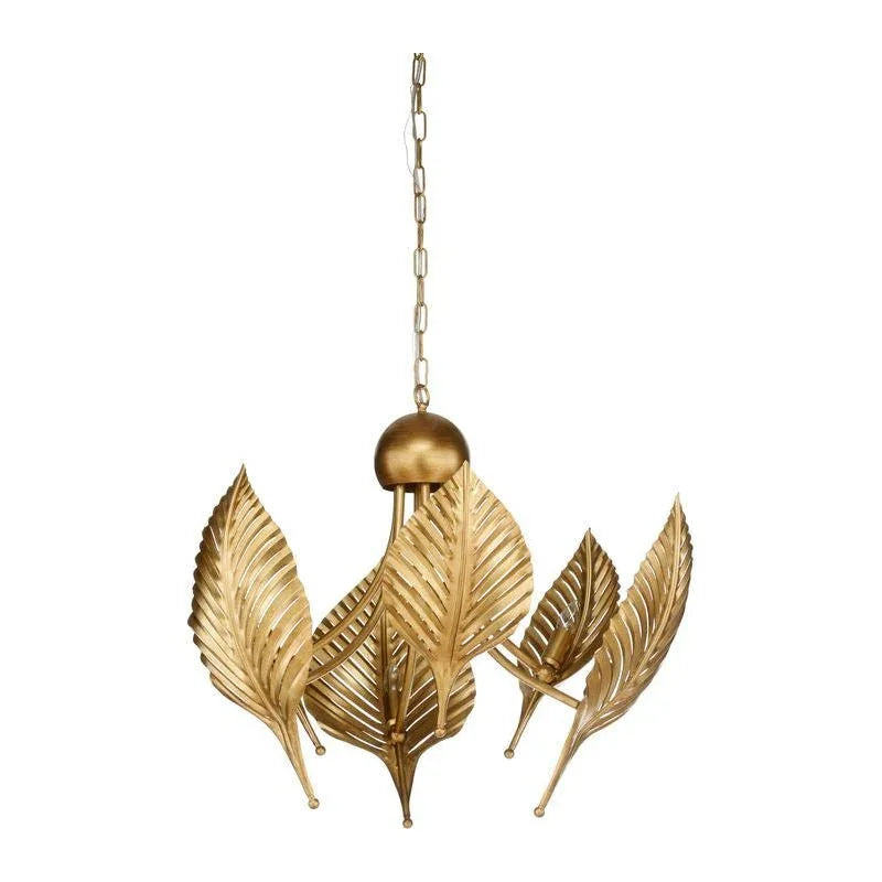 Foglia Di Palma Gold Six - Light Chandelier - LOOMLAN - Wildwood - Chandeliers