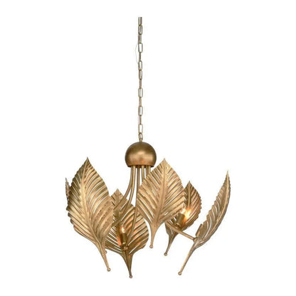 Foglia Di Palma Gold Six - Light Chandelier - LOOMLAN - Wildwood - Chandeliers