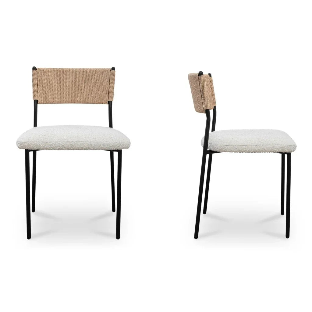 Foley Modern White Dining Chair (Set Of 2) - LOOMLAN - Moe's Home - Dining Chairs