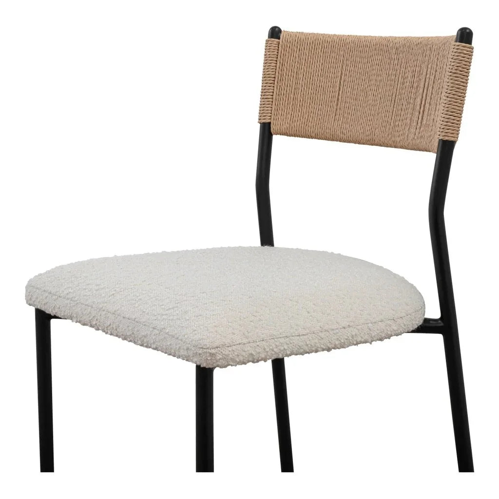 Foley White Curved Counter Stool - LOOMLAN - Moe's Home - Counter Stools