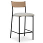 Foley White Curved Counter Stool - LOOMLAN - Moe's Home - Counter Stools