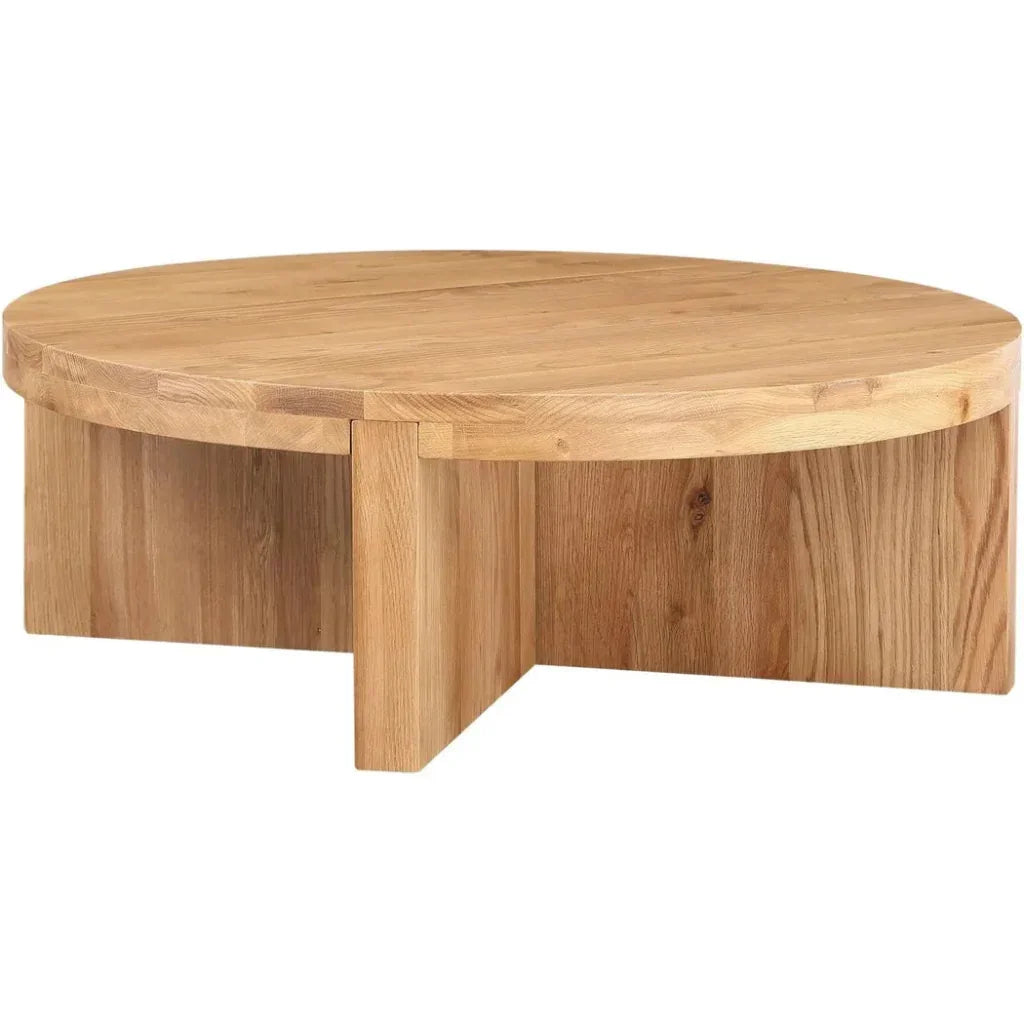 Folke Wood Round Coffee Table - LOOMLAN - Moe's Home - Coffee Tables