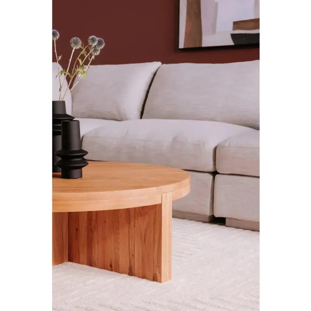 Folke Wood Round Coffee Table - LOOMLAN - Moe's Home - Coffee Tables