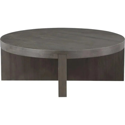 Folke Wood Round Coffee Table - LOOMLAN - Moe's Home - Coffee Tables