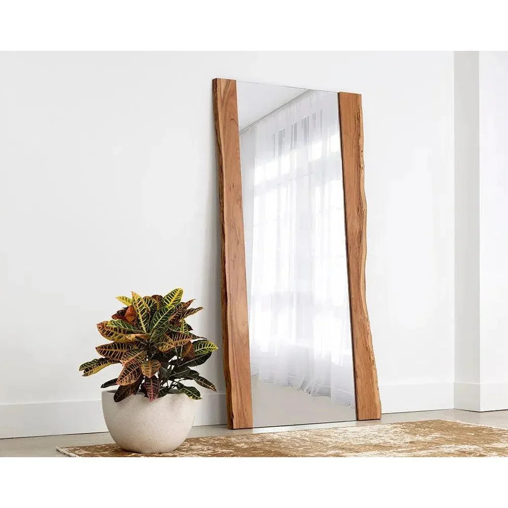 Fontana Wooden Vertical Floor Mirror-Floor Mirrors-SUNPAN-LOOMLAN
