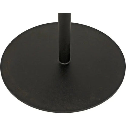 Ford Teak Wooda & Steel Base Small Round Side Table - LOOMLAN - Noir - Side Tables
