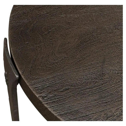 Forged Slats Side Table Grey Moleskin Finish - LOOMLAN - Sarreid - Side Tables