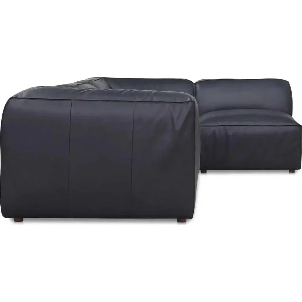 Form Black Convertible Modular 4PC Lounge Sectional-Modular Sofas-Moe's Home-LOOMLAN