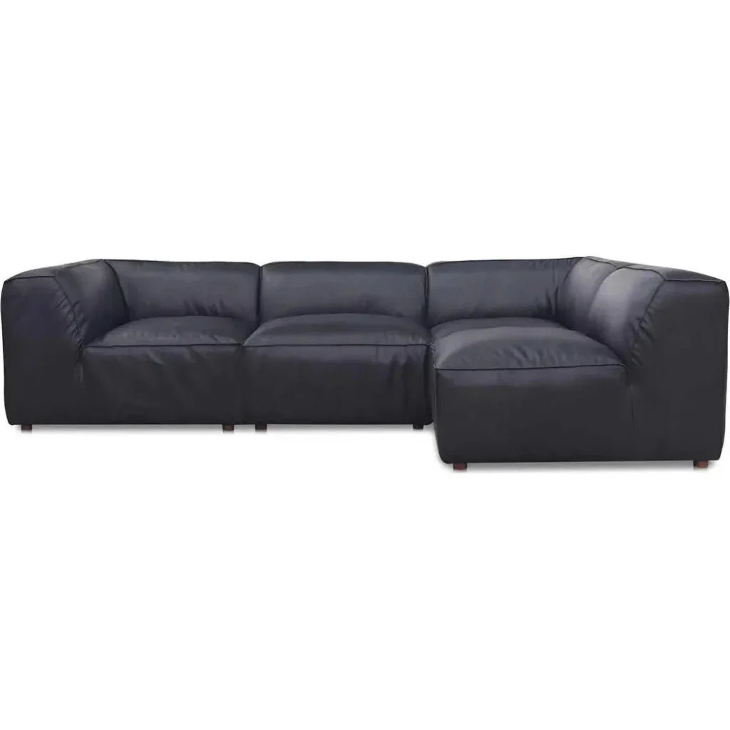 Form Black Convertible Modular 4PC Lounge Sectional-Modular Sofas-Moe's Home-LOOMLAN