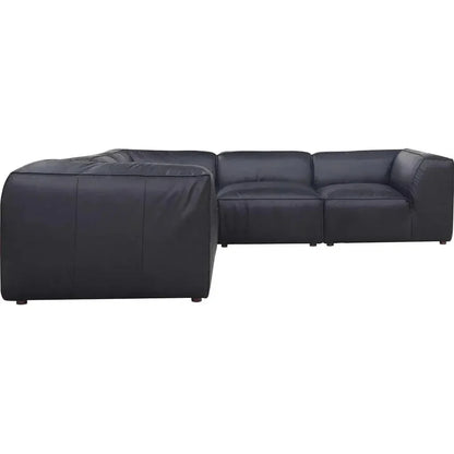 Form Black Modular 5PC Convertible Sectional-Modular Sofas-Moe's Home-LOOMLAN