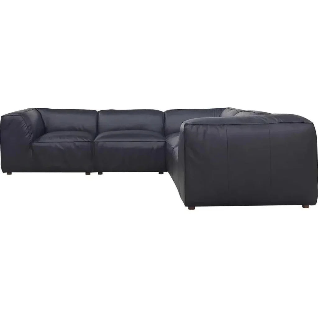 Form Black Modular 5PC Convertible Sectional-Modular Sofas-Moe's Home-LOOMLAN