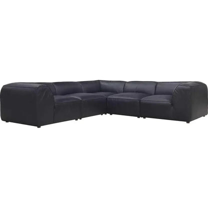 Form Black Modular 5PC Convertible Sectional-Modular Sofas-Moe's Home-LOOMLAN