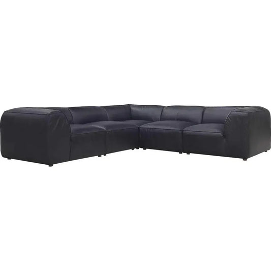 Form Black Modular 5PC Convertible Sectional-Modular Sofas-Moe's Home-LOOMLAN