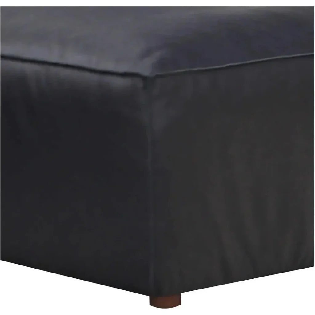 Form Black Modular Couch 3PC Sectional With Ottoman-Modular Sofas-Moe's Home-LOOMLAN
