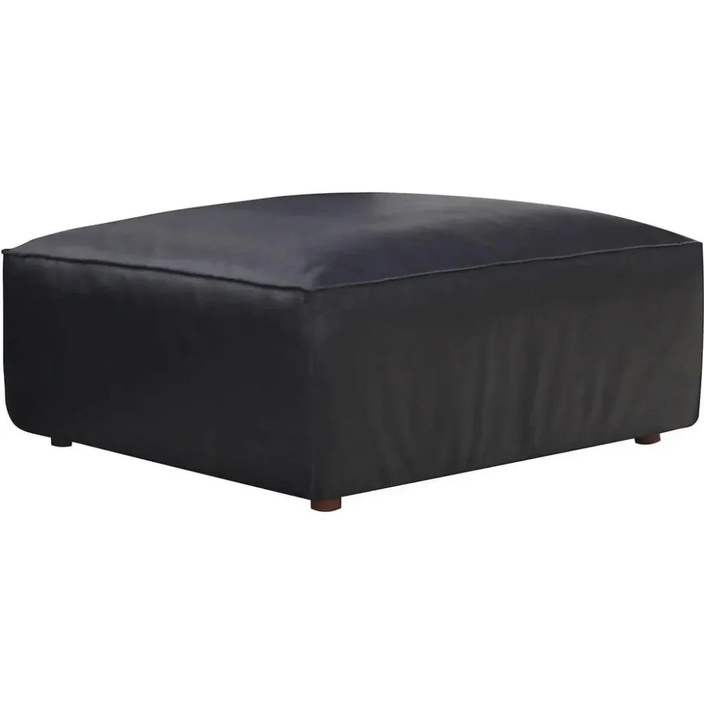 Form Black Modular Couch 3PC Sectional With Ottoman-Modular Sofas-Moe's Home-LOOMLAN