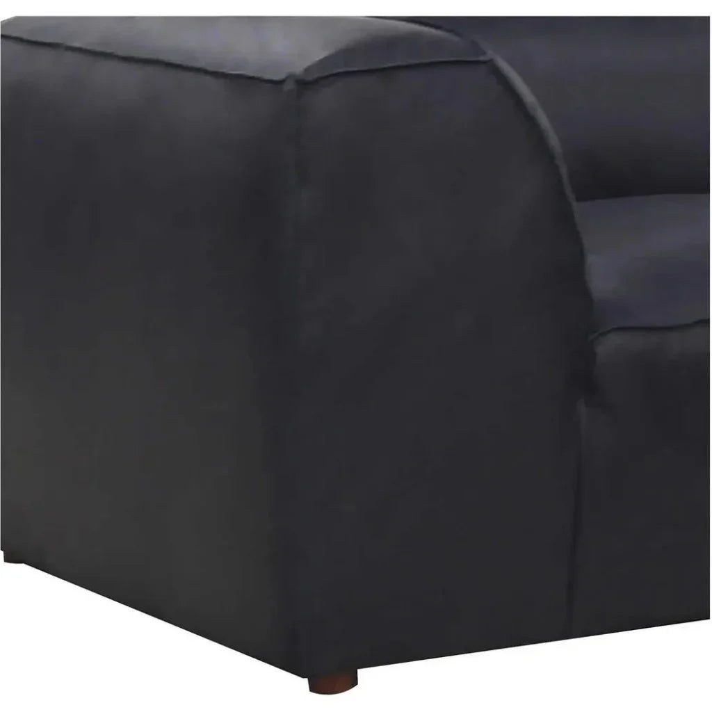 Form Black Modular Couch 3PC Sectional With Ottoman-Modular Sofas-Moe's Home-LOOMLAN