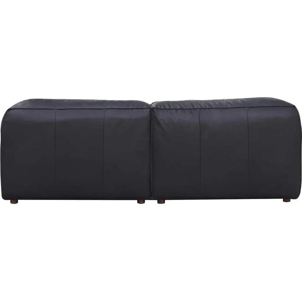 Form Black Modular Couch 3PC Sectional With Ottoman-Modular Sofas-Moe's Home-LOOMLAN