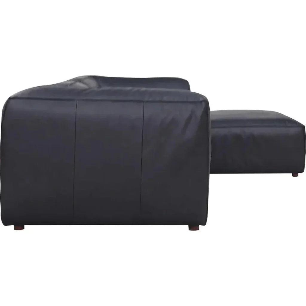 Form Black Modular Couch 4PC Sectional With Ottoman-Modular Sofas-Moe's Home-LOOMLAN