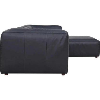 Form Black Modular Couch 4PC Sectional With Ottoman-Modular Sofas-Moe's Home-LOOMLAN