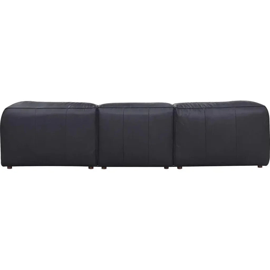 Form Black Modular Couch 4PC Sectional With Ottoman-Modular Sofas-Moe's Home-LOOMLAN