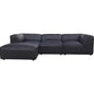 Form Black Modular Couch 4PC Sectional With Ottoman-Modular Sofas-Moe's Home-LOOMLAN