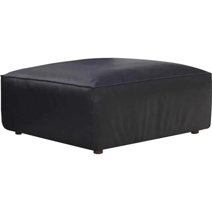 Form Black Ottoman Modular Unit Convertible Sectional-Modular Components-Moe's Home-LOOMLAN