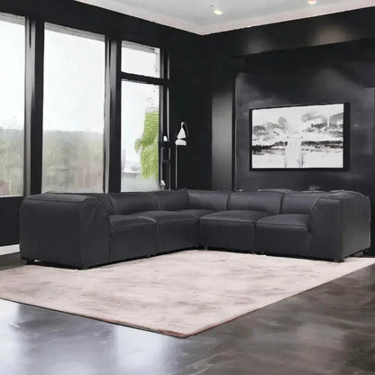 Form Black Slipper Chair Modular Unit Convertible-Modular Components-Moe's Home-LOOMLAN