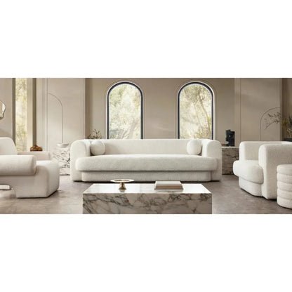 Form Boucle Sofa With 2 Accent Pillow Balls - LOOMLAN - Diamond Sofa - Sofas & Loveseats