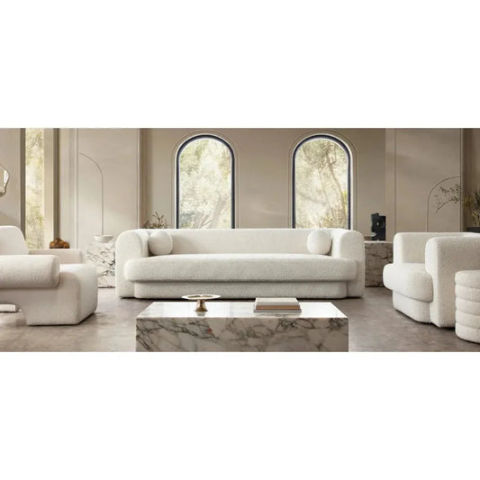 Form Boucle Sofa With 2 Accent Pillow Balls - LOOMLAN - Diamond Sofa - Sofas & Loveseats