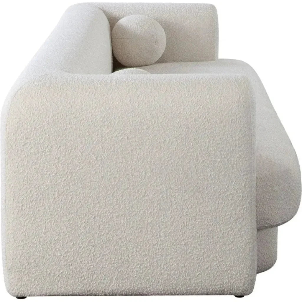 Form Boucle Sofa With 2 Accent Pillow Balls - LOOMLAN - Diamond Sofa - Sofas & Loveseats