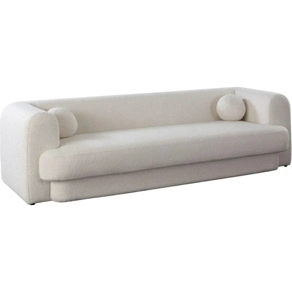 Form Boucle Sofa With 2 Accent Pillow Balls - LOOMLAN - Diamond Sofa - Sofas & Loveseats