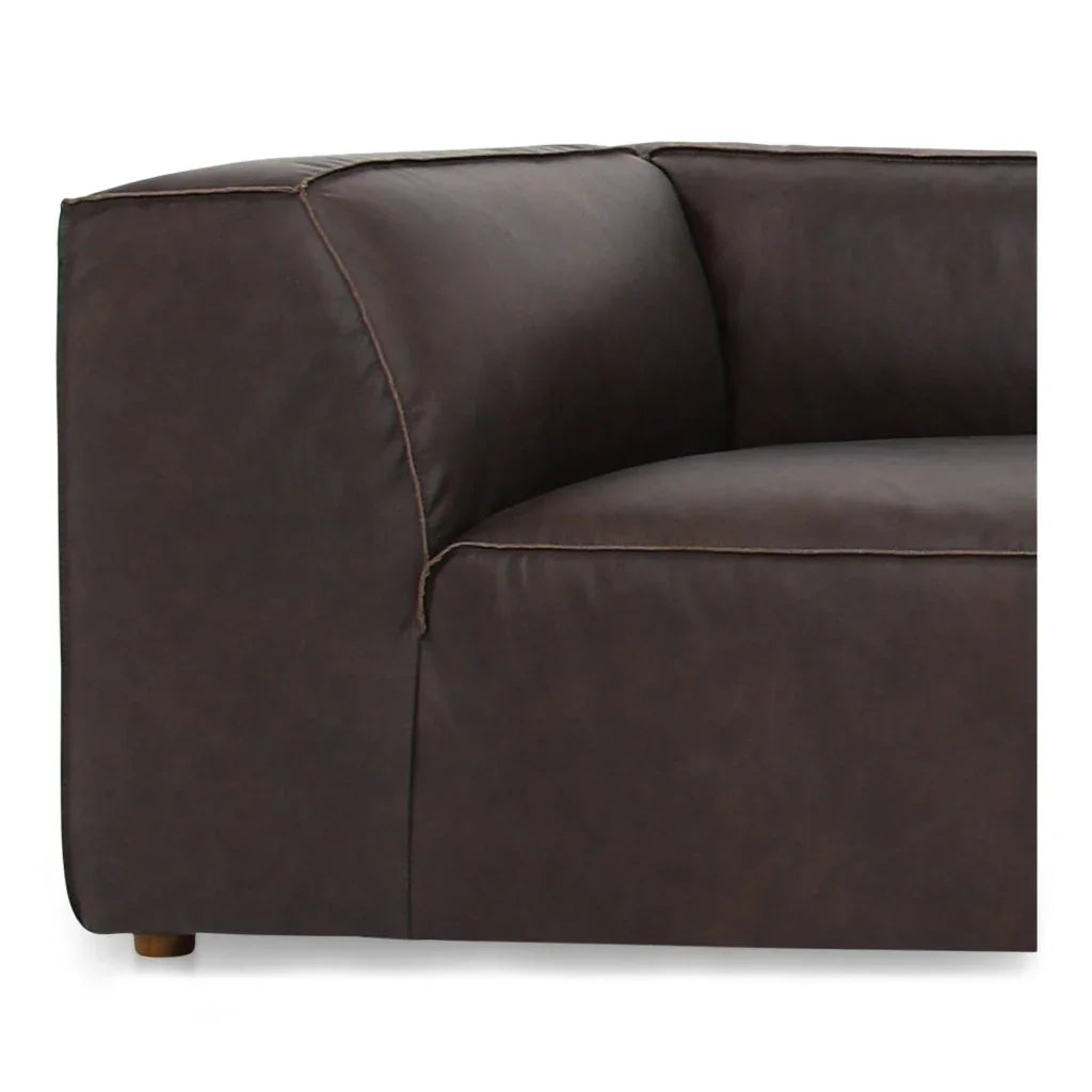 Form Brown Leather Nook Modular Sectional - LOOMLAN - Moe's Home - Sectionals