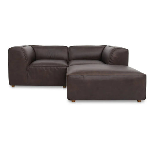 Form Brown Leather Nook Modular Sectional - LOOMLAN - Moe's Home - Sectionals