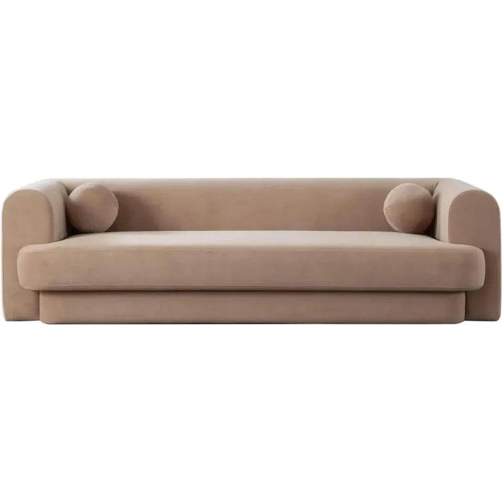 Form Camel Performance Velvet Sofa 2 Pillow Balls - LOOMLAN - Diamond Sofa - Sofas & Loveseats