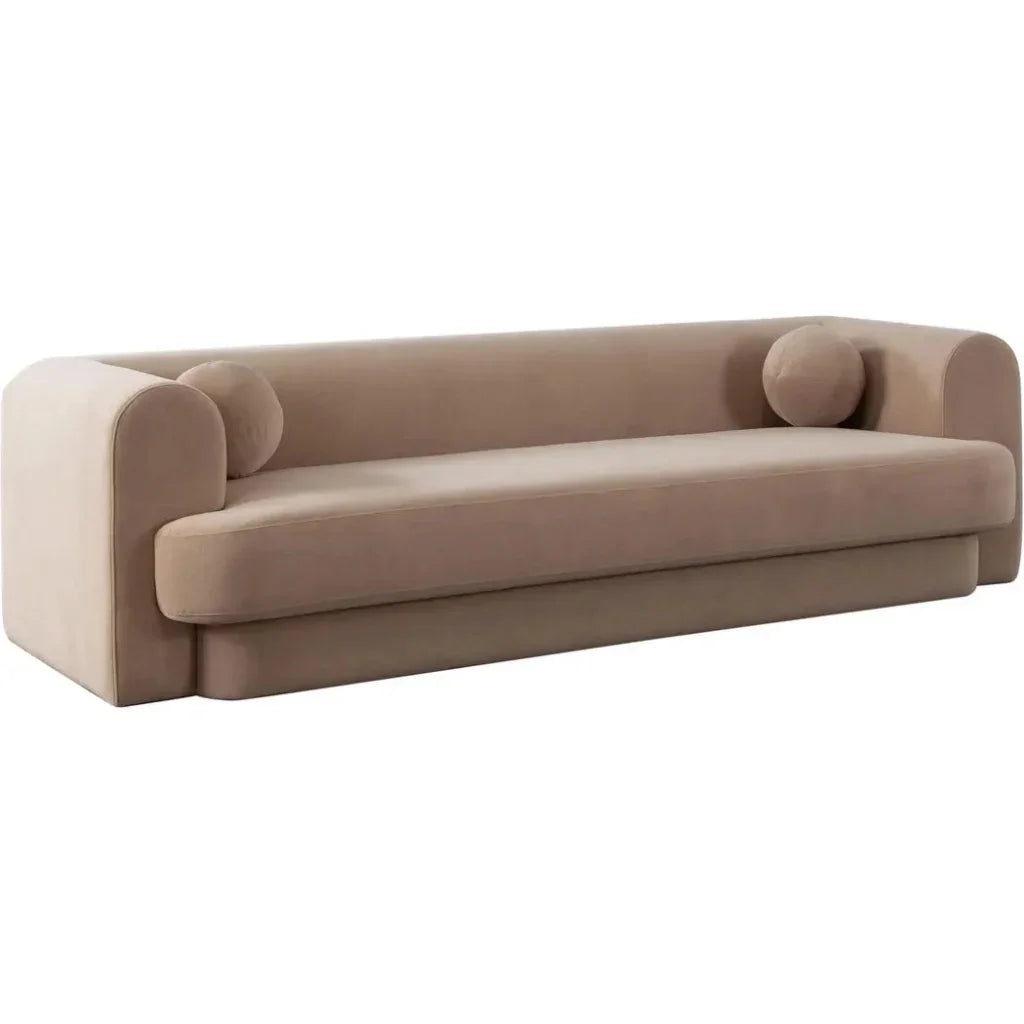 Form Camel Performance Velvet Sofa 2 Pillow Balls - LOOMLAN - Diamond Sofa - Sofas & Loveseats