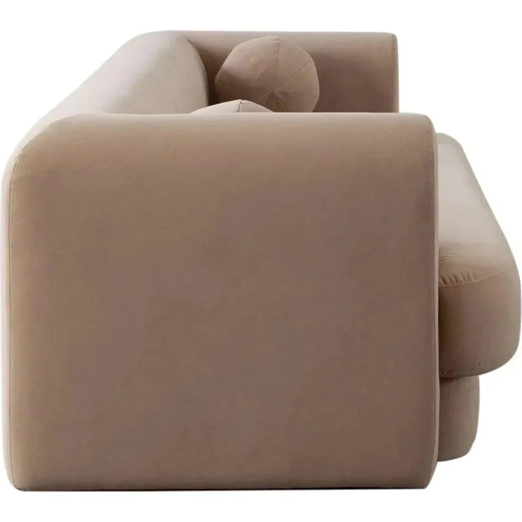 Form Camel Performance Velvet Sofa 2 Pillow Balls - LOOMLAN - Diamond Sofa - Sofas & Loveseats