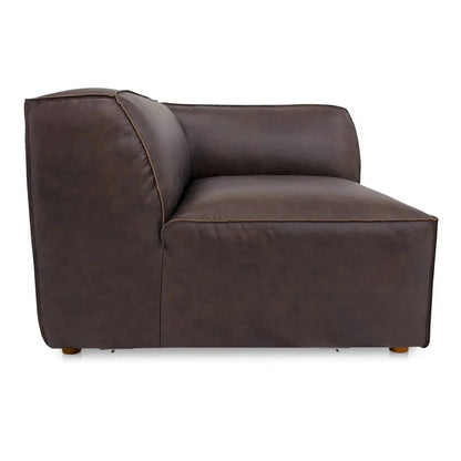 Form Espresso Brown Leather Modular Sofa-Modular Sofas-Moe's Home-LOOMLAN