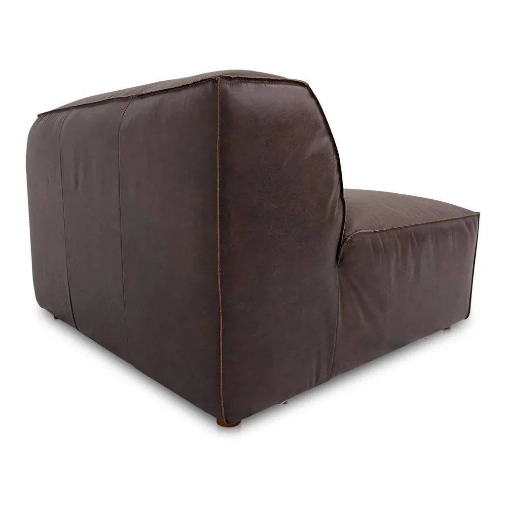 Form Espresso Brown Leather Modular Sofa-Modular Sofas-Moe's Home-LOOMLAN