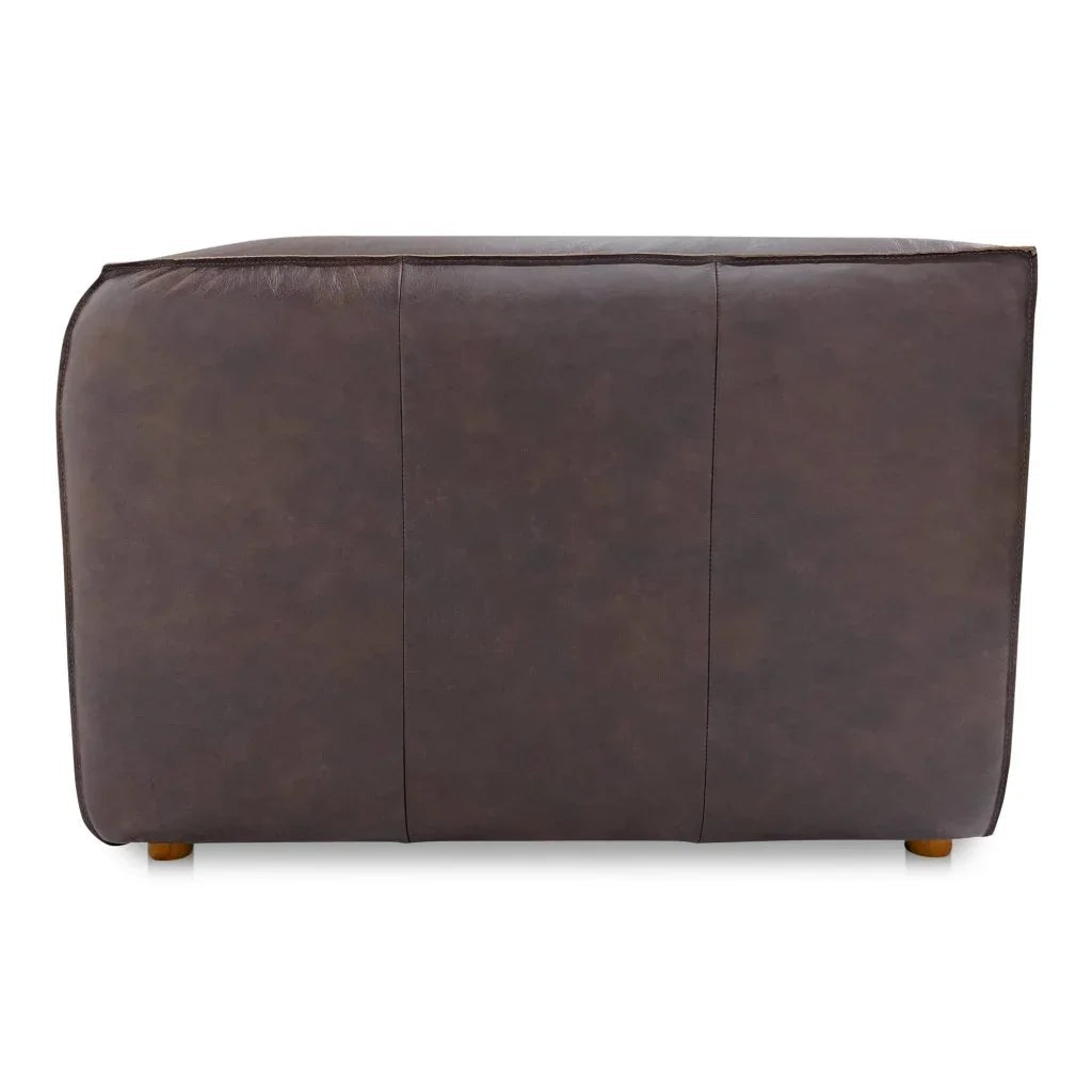 Form Espresso Brown Leather Modular Sofa-Modular Sofas-Moe's Home-LOOMLAN